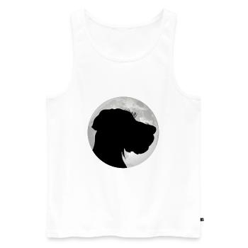German Wirehaired Pointer Moon Hound Dogs - Men's Premium Organic Tank Top - white - Front - Michal (187cm)