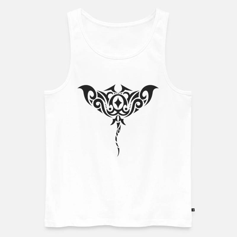 Stachelrochen - Männer Premium Bio Tank Top - Weiß