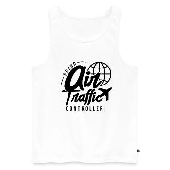Proud air traffic controller Air traffic controller job air traffic controller - Men's Premium Organic Tank Top - white - Front - AI Model Male 178 light (178cm)