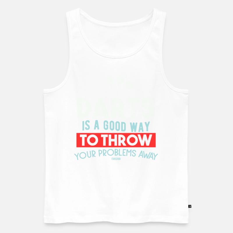 Darts Dartpfeile - Männer Premium Bio Tank Top - Weiß