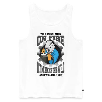 Welder Welder Funny Profession Metal Welding - Men's Premium Organic Tank Top - white - Front - Michal (187cm)