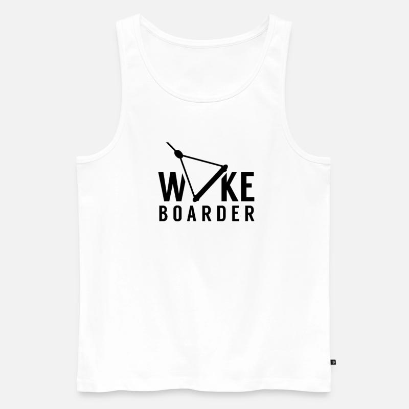Wakeboarder Wakeboard Wakeboarden Wake - Männer Premium Bio Tank Top - Weiß