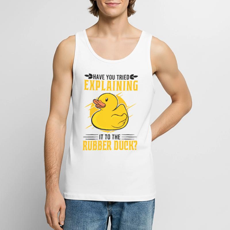 Developer Programmer Programming Duck Männer Premium Bio Tank Top