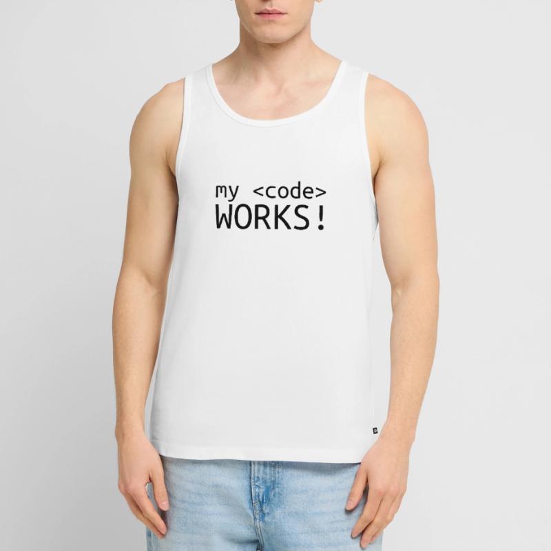Mein Code funktioniert Programmieren Informatik Männer Premium Bio Tank Top