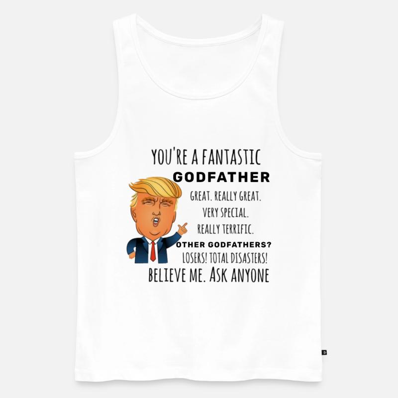 Pate bestes Geschenk - Männer Premium Bio Tank Top - Weiß