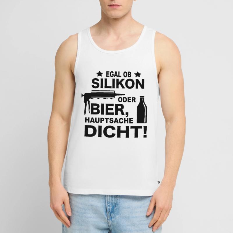 Handwerker Witze Silikon oder Bier Meme Geschenk Männer Premium Bio Tank Top