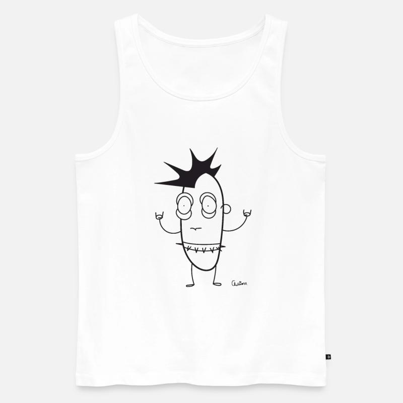 Chillions Punk - Männer Premium Bio Tank Top - Weiß