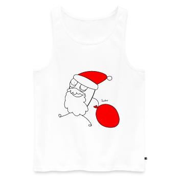 Chillions Santa Claus - Men's Premium Organic Tank Top - white - Front - Michal (187cm)