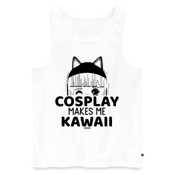 Kawaii Anime Manga Cosplay - Men's Premium Organic Tank Top - white - Front - Michal (187cm)