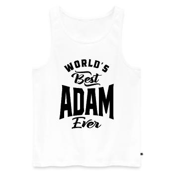 Adam Personalized Name Birthday Gift - Men's Premium Organic Tank Top - white - Front - Michal (187cm)