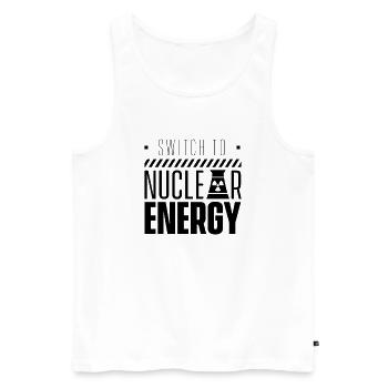 Zu Atomkraft wechseln Kernkraft Atom Kernenergie - Männer Premium Bio Tank Top - Weiß - Vorne - AI Model Male 178 light (178cm)