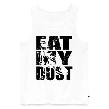 EAT MY DUST Dirtbike Motocross Supercross Cadeau - Débardeur bio Premium Homme - blanc - Devant - Michal (187cm)