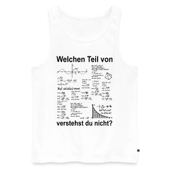 Mathematik Algebra Mathelehrer Studium Uni Abitur - Männer Premium Bio Tank Top - Weiß - Vorne - Michal (187cm)
