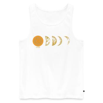 XRP Moon Ripple XRP Hodl Crypto Cryptocurrency - Men's Premium Organic Tank Top - white - Front - AI Model Male 178 light (178cm)