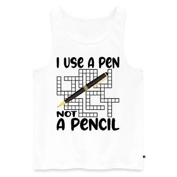 Puzzle Crossword Words Crossword Puzzle - Men's Premium Organic Tank Top - white - Front - AI Model Male 178 light (178cm)