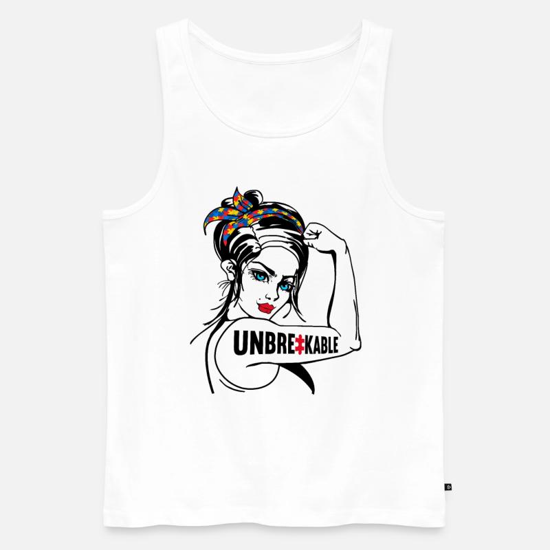 Autismus Bewusstsein - Männer Premium Bio Tank Top - Weiß