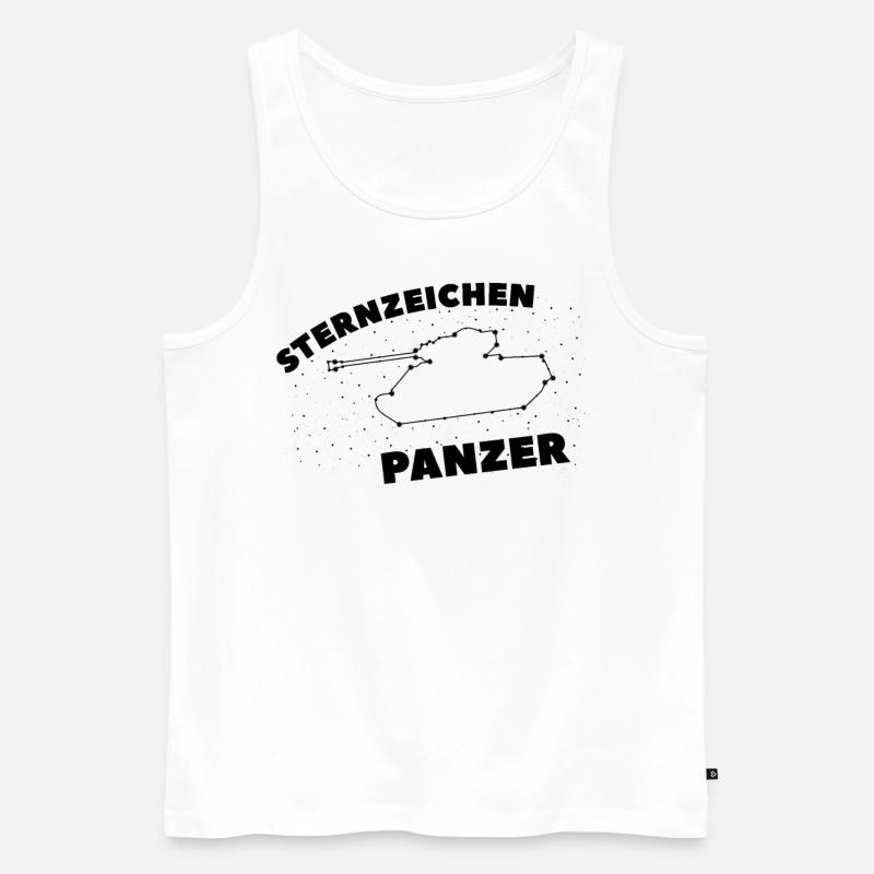 Militär Panzerfahrer Panzer Kampfpanzer Geschenk - Männer Premium Bio Tank Top - Weiß
