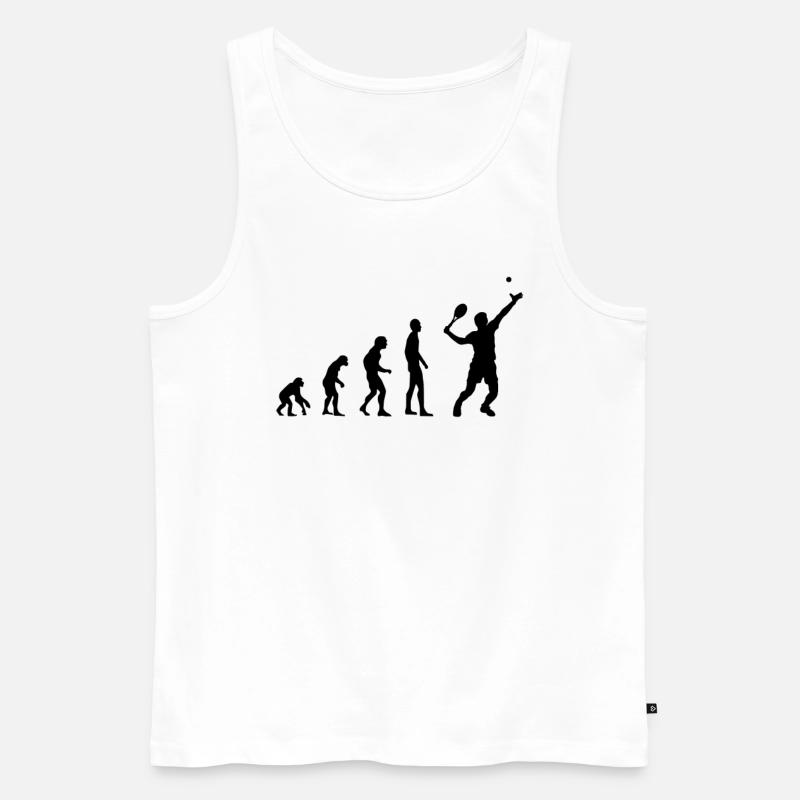 Tennis Evolution - Männer Premium Bio Tank Top - Weiß