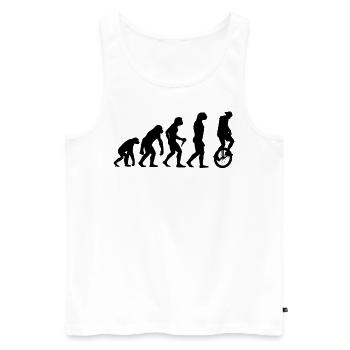 Développement Unicycle pilote Evolution monocycle - Débardeur bio Premium Homme - blanc - Devant - AI Model Male 178 light (178cm)