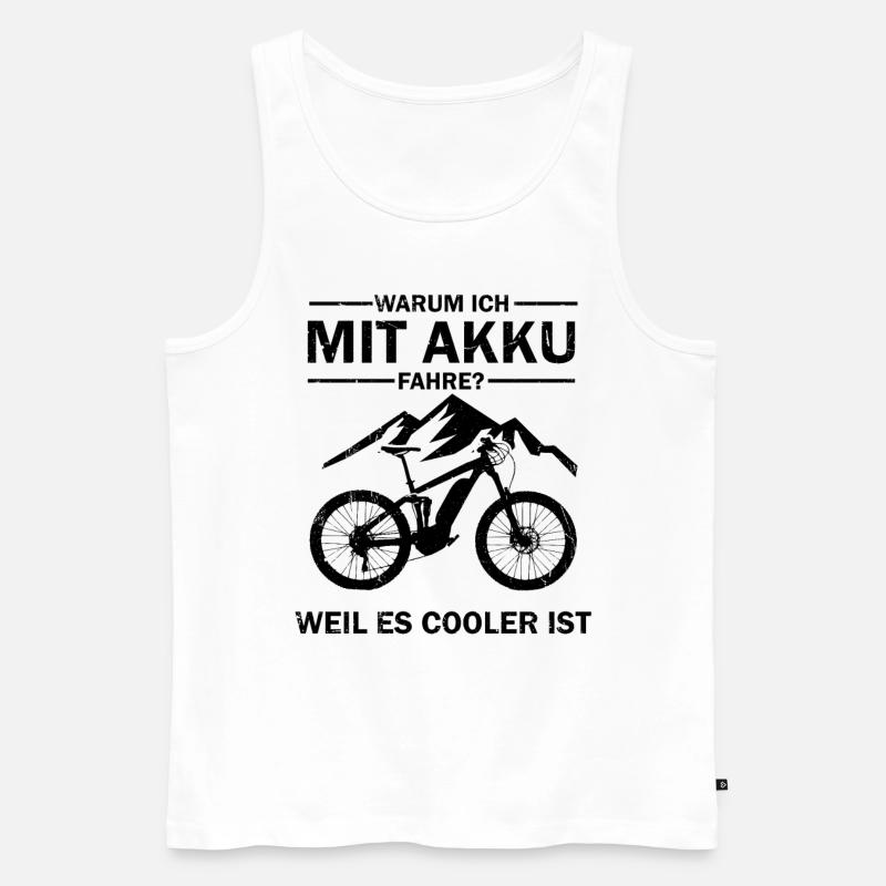 E-Bike E-Mtb Elektrofahrrad Ebike - Männer Premium Bio Tank Top - Weiß