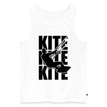Kitesurf Kitesurf Kitesurf Kitesurf Kitesurf Surf - Débardeur bio Premium Homme - blanc - Devant - Michal (187cm)