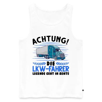 LKW-Fahrer Legende Lastwagen Spedition LKW - Männer Premium Bio Tank Top - Weiß - Vorne - AI Model Male 178 light (178cm)