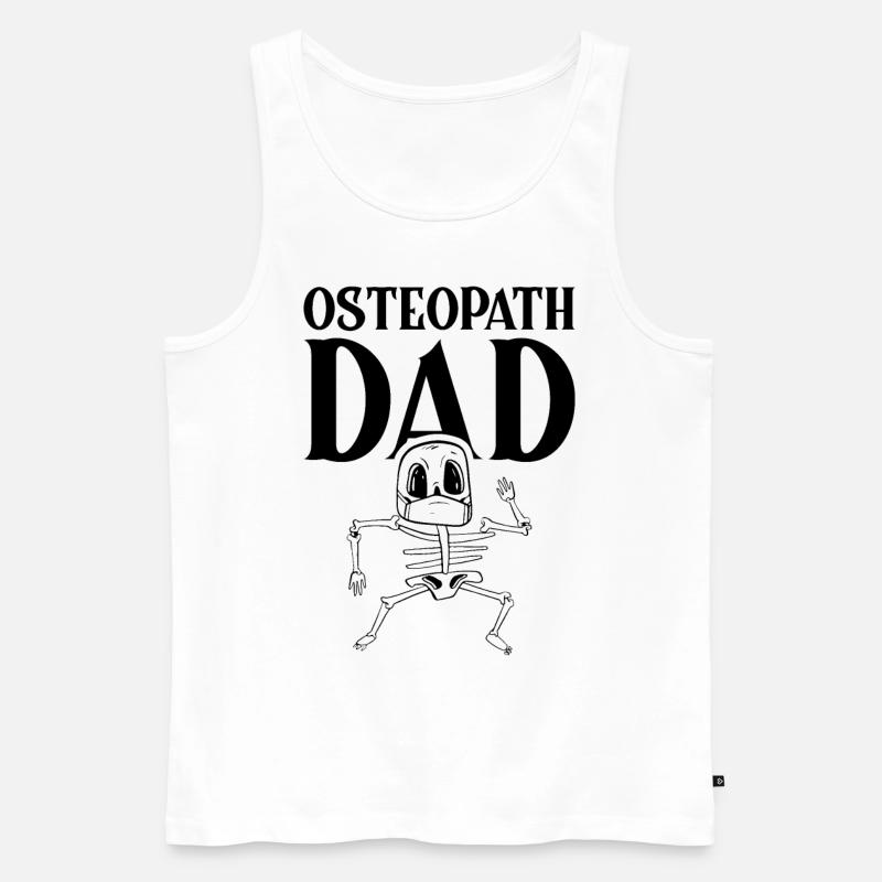 Osteopath Papa Osteopathie Osteopathin Osteopathen - Männer Premium Bio Tank Top - Weiß