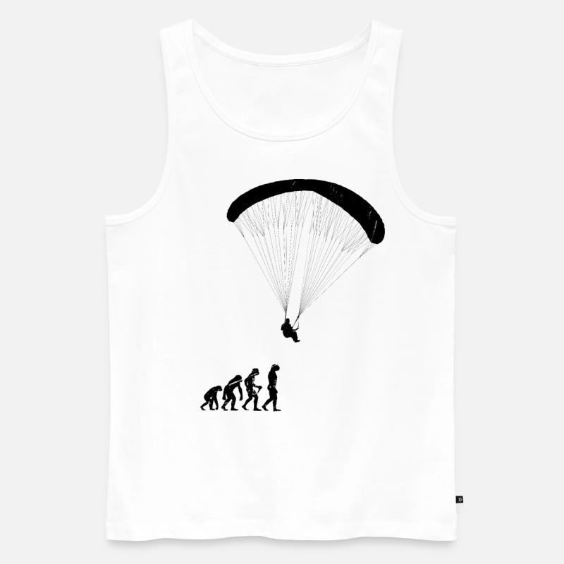Evolution Gleitschirm - Männer Premium Bio Tank Top - Weiß