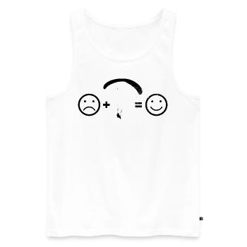 Gleitschirm Paragliding Paragleiter Shirt - Männer Premium Bio Tank Top - Weiß - Vorne - Michal (187cm)