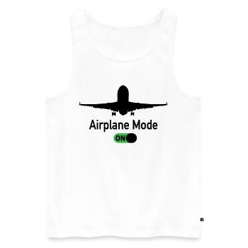 Airplane Mode On Flughafen Pilot Flugzeug Piloten - Männer Premium Bio Tank Top - Weiß - Vorne - Michal (187cm)