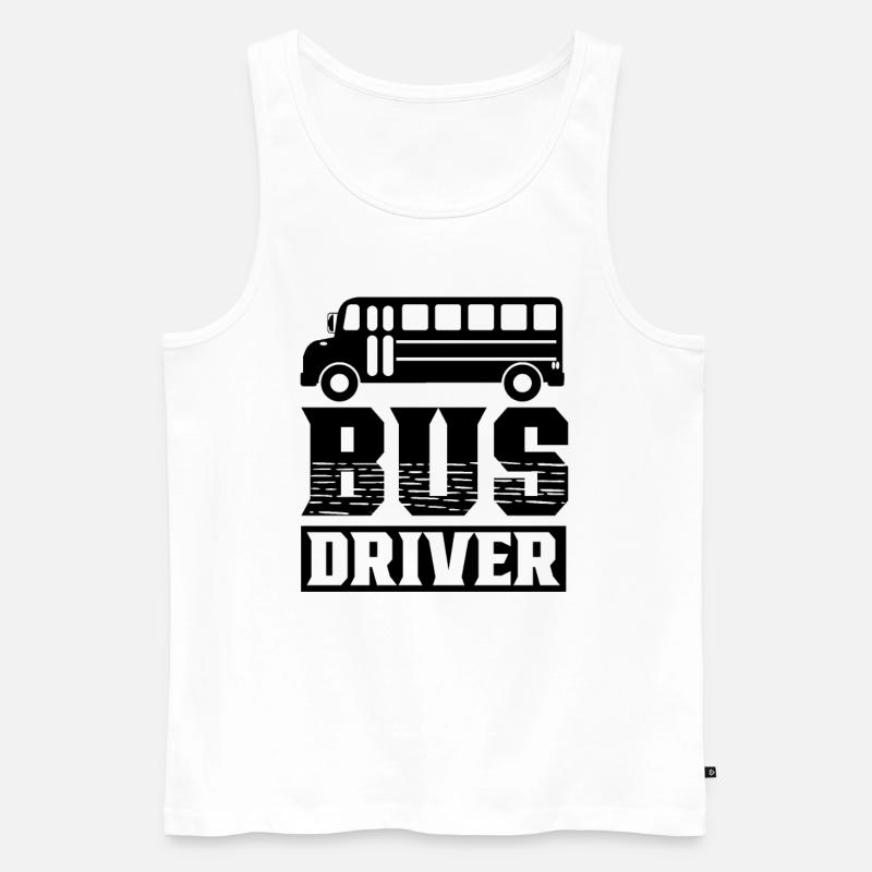 Busfahrer Beruf Buslenker Bus - Männer Premium Bio Tank Top - Weiß