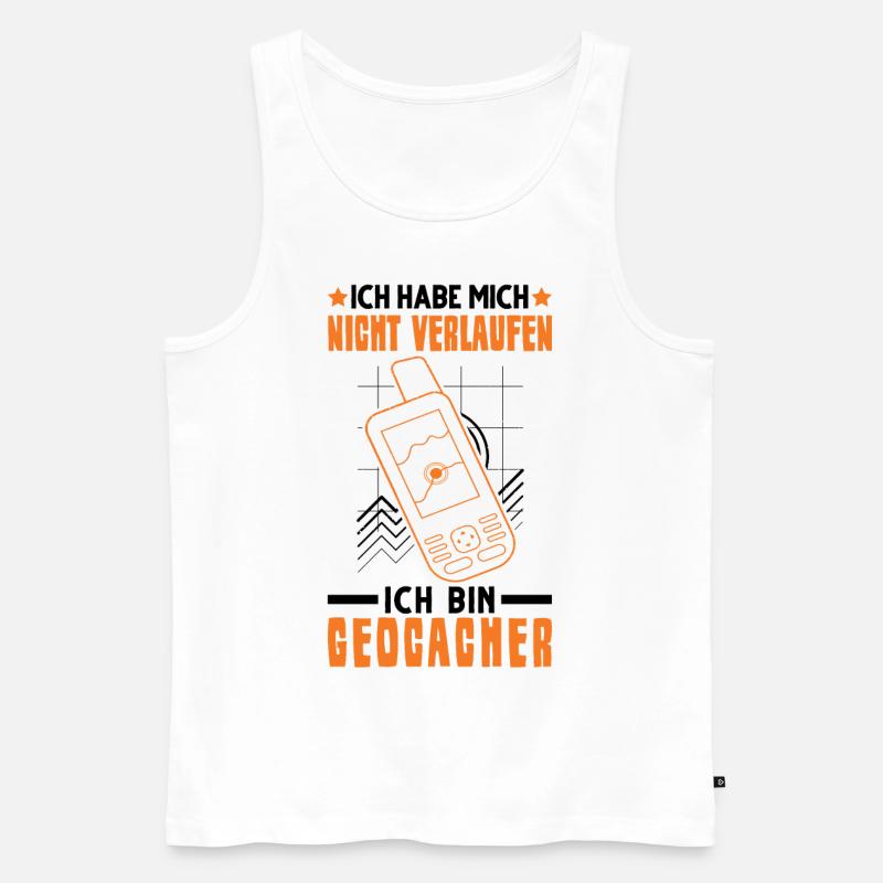 Geocache Geocaching GPS-Tracker Geschenk - Männer Premium Bio Tank Top - Weiß