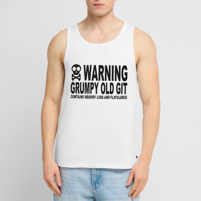Warning Grumpy Old Git Débardeur bio Premium Homme