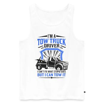 Abschleppwagen Abschleppwagenfahrer Geschenk - Männer Premium Bio Tank Top - Weiß - Vorne - Michal (187cm)