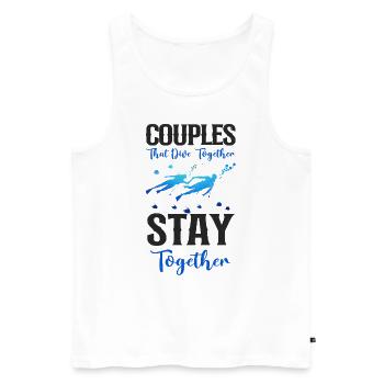 Scuba Diving Diver Girls Couples - Débardeur bio Premium Homme - blanc - Devant - Michal (187cm)