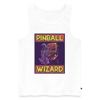 Pinball Wizard Pinball Machine Arcade-Spiel - Männer Premium Bio Tank Top - Weiß - Vorne - AI Model Male 178 light (178cm)