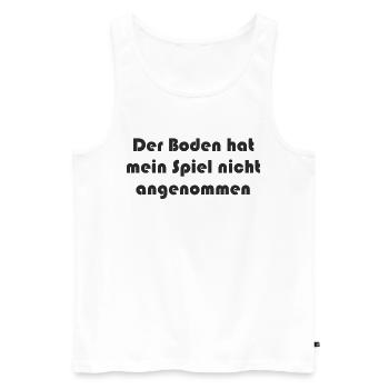 Boule - Der Boden hat mein Spiel nicht angenommen - Männer Premium Bio Tank Top - Weiß - Vorne - Michal (187cm)
