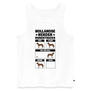 Hollandse Herder Tricks Holländischer Schäferhund - Männer Premium Bio Tank Top - Weiß - Vorne - Michal (187cm)