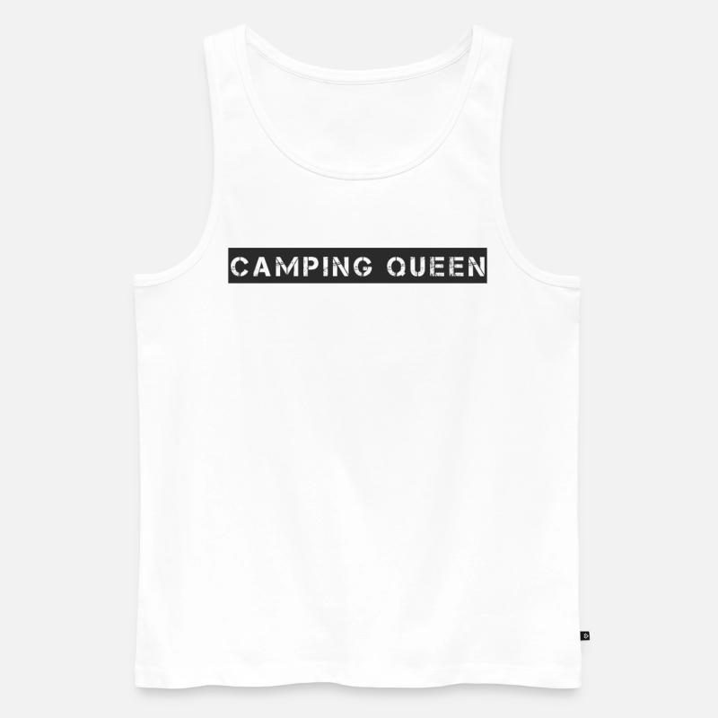 Camping - Camping Queen - Männer Premium Bio Tank Top - Weiß