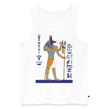 Anubis - Débardeur bio Premium Homme - blanc - Devant - Michal (187cm)