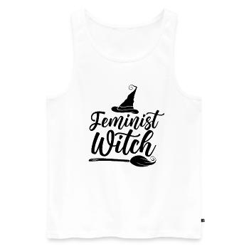 Féministe sorcière féministe féministe féministe féministe - Débardeur bio Premium Homme - blanc - Devant - Michal (187cm)