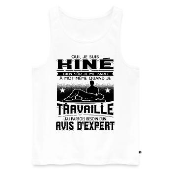 Kinésithérapeute Humour Kinésithérapie Kiné - Débardeur bio Premium Homme - blanc - Devant - Michal (187cm)