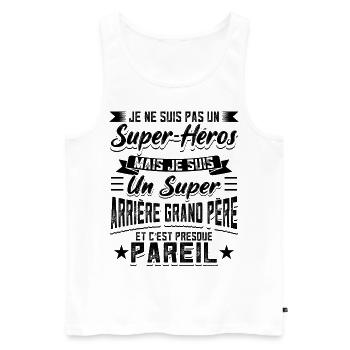 Arrière-grand-père Humour - Débardeur bio Premium Homme - blanc - Devant - Michal (187cm)