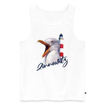 Zinnowitz Insel Usedom Ostsee Strand Souvenir - Männer Premium Bio Tank Top - Weiß - Vorne - Michal (187cm)