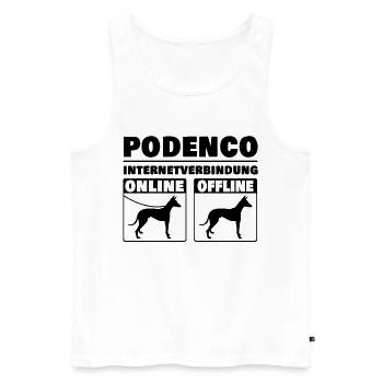 Podenco Internet Spanischer Windhund Ibizan Hound - Männer Premium Bio Tank Top - Weiß - Vorne - Michal (187cm)