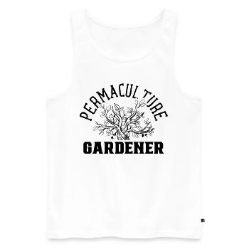 Permakultur Gärtner Garten Gartenbau Gartenarbeit - Männer Premium Bio Tank Top - Weiß - Vorne - Michal (187cm)