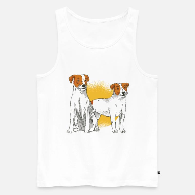 Parson Russell Terrier - Männer Premium Bio Tank Top - Weiß