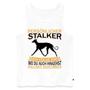 Galgo Spanischer Windhund Galga Espanol - Männer Premium Bio Tank Top - Weiß - Vorne - Michal (187cm)