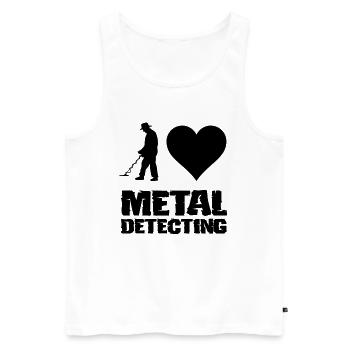 Ich Liebe Metal Detecting Sondengänger Detector - Männer Premium Bio Tank Top - Weiß - Vorne - Michal (187cm)