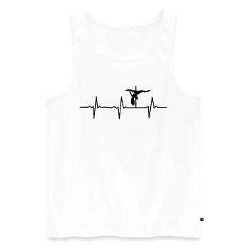 Pole Dance Heartbeat - Pole Dancing Girl - Men's Premium Organic Tank Top - white - Front - AI Model Male 178 light (178cm)